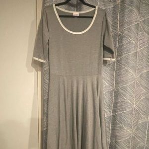2 XL Lularoe Nicole dresses. Gray and red.